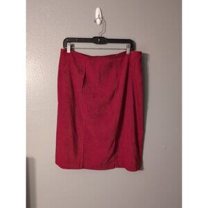 Alexandra Michaels Red Crushed Velvet Vintage Skirt Junior Size 15/16